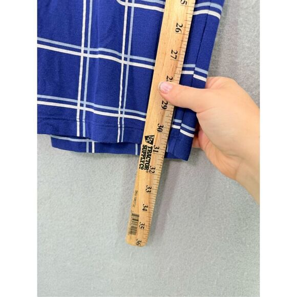 Tommy John Mens Blue Gray Plaid Stretch Loose Sleep Pull On Pajama Pants 2XL - Picture 4 of 5